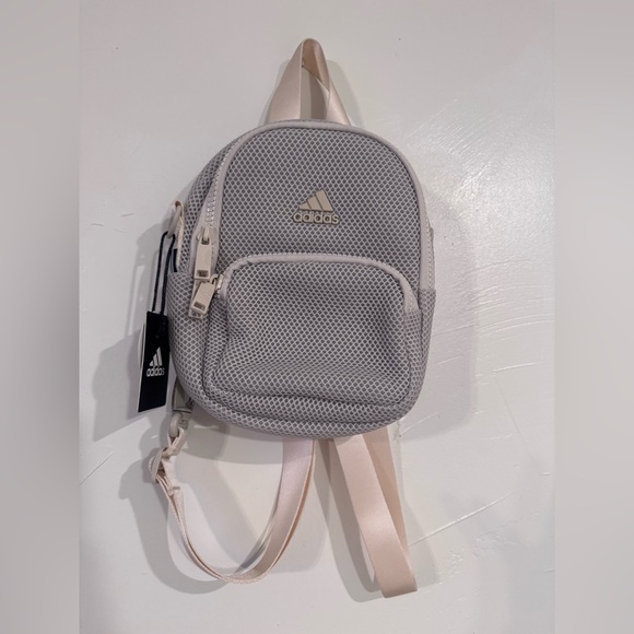 Adidas Cream Mini Backpack/New - Picture 2 of 12